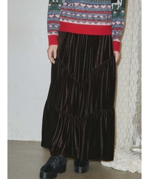 merry jenny | ベロアティアードスカート(スカート)