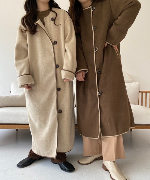 lawgy（ラウジー）の「original piping coat（ノーカラーコート）」 - WEAR