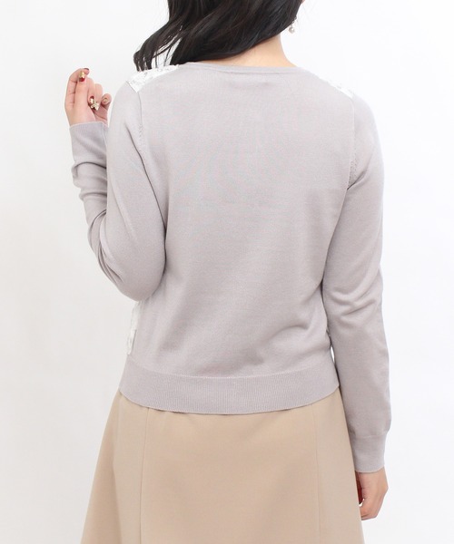 ASTORIA ODIER（アストリアオディール）の「前身モチーフレースカーディガン（カーディガン/ボレロ・レディース・ホワイト/ブラック/ラベンダー/ピンク・SMALL/MEDIUM）」の16枚目の写真