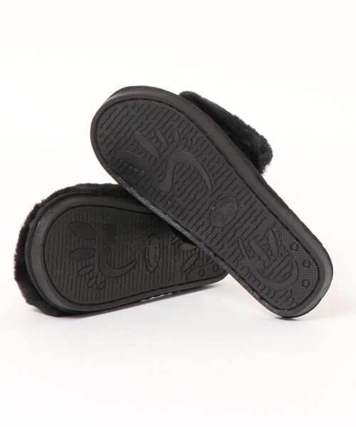 FREE BLUES（フリーブルース）の「あったか　ファースリッパ（ルームシューズ/スリッパ・レディース・ブラック/ライトピンク/キャメル/ライトパープル/グレイッシュブルー・MEDIUM/LARGE/SMALL）」の12枚目の写真