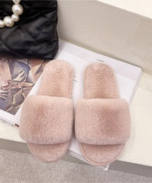 FREE BLUES | あったか ファースリッパ(ルームシューズ/スリッパ)