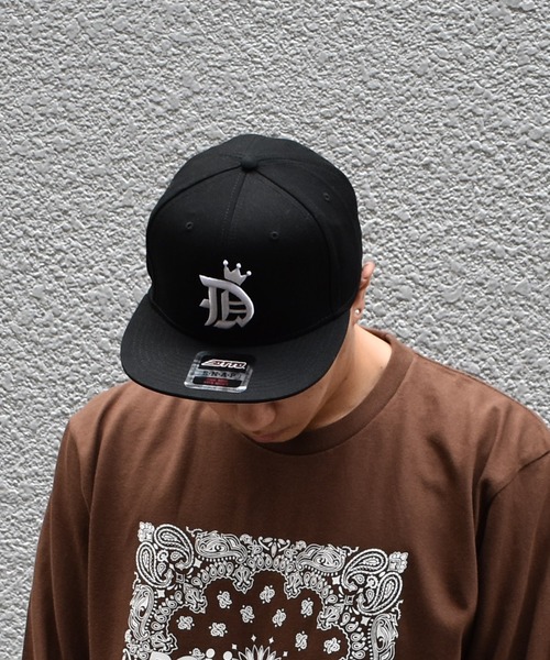 DOUBLE STEAL(ダブルスティール)の「King"D"B.B CAP(キャップ・メンズ・ブラック×ブラック/ブラック×ホワイト/チャコールグレー/ブラック系その他/ネイビー/レッド・FREE)」の8枚目の写真