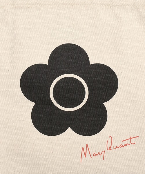MARY QUANT 花モチーフ トートバッグ ✿MARY QUANT ✿❀キャンバストートバッグ❀花のロゴ❀ - メルカリ