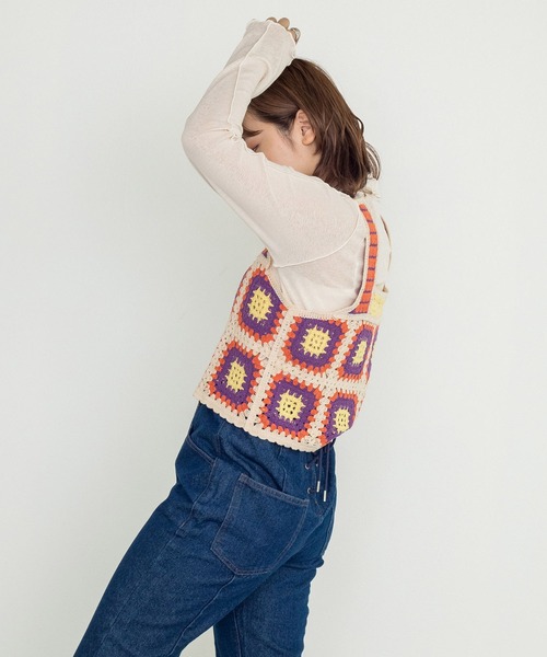 w closet（ダブルクローゼット）の「モチーフベスト+シアータートルプルオーバーSET（ニット/セーター・レディース・ブラック/キナリ/ブラウン・FREE）」の5枚目の写真