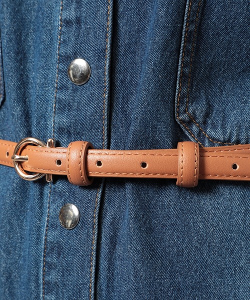 SETUP7（セットアップセブン）の「【SETUP7】サークルバックルナローベルト KNF（ベルト・レディース・ホワイト/ブラック/ベージュ/ブラウン/レッド/キャメル・FREE）」の12枚目の写真