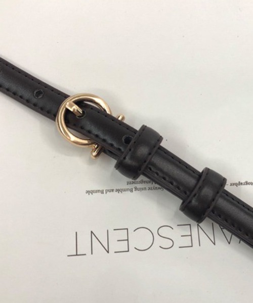 SETUP7（セットアップセブン）の「【SETUP7】サークルバックルナローベルト KNF（ベルト・レディース・ホワイト/ブラック/ベージュ/ブラウン/レッド/キャメル・FREE）」の7枚目の写真