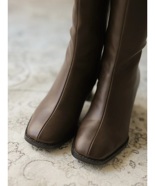 rem closet（レムクローゼット）の「long boots（ブーツ・レディース・ブラウン/ライトベージュ・S/XS）」の10枚目の写真