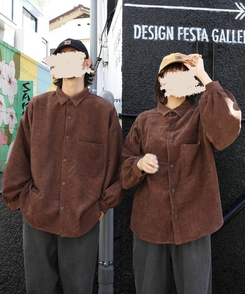 ８(eight)（エイト）の「バルーンコーデュロイシャツ（シャツ/ブラウス・メンズ・ブラック/キナリ/ブルー/ベージュ/ブラウン・X-LARGE/MEDIUM/LARGE）」の4枚目の写真