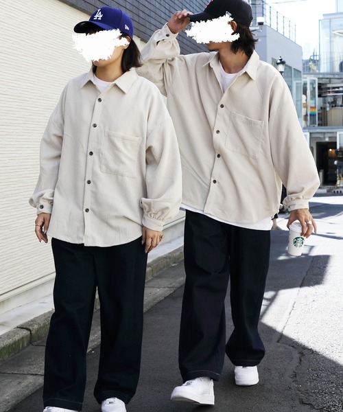 ８(eight)（エイト）の「バルーンコーデュロイシャツ（シャツ/ブラウス・メンズ・ブラック/キナリ/ブルー/ベージュ/ブラウン・X-LARGE/MEDIUM/LARGE）」の22枚目の写真