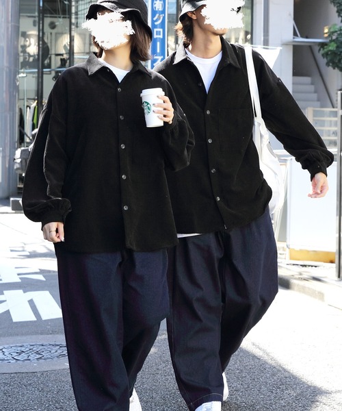 ８(eight)（エイト）の「バルーンコーデュロイシャツ（シャツ/ブラウス・メンズ・ブラック/キナリ/ブルー/ベージュ/ブラウン・X-LARGE/MEDIUM/LARGE）」の14枚目の写真