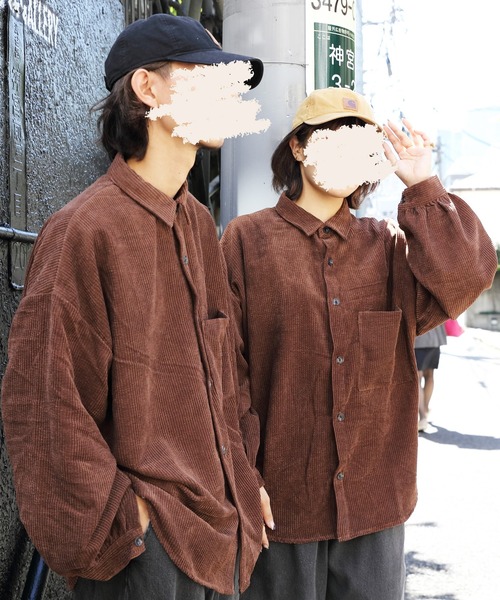 ８(eight)（エイト）の「バルーンコーデュロイシャツ（シャツ/ブラウス・メンズ・ブラック/キナリ/ブルー/ベージュ/ブラウン・X-LARGE/MEDIUM/LARGE）」の9枚目の写真