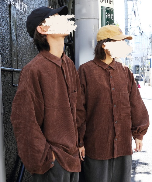 ８(eight)（エイト）の「バルーンコーデュロイシャツ（シャツ/ブラウス・メンズ・ブラック/キナリ/ブルー/ベージュ/ブラウン・X-LARGE/MEDIUM/LARGE）」の8枚目の写真