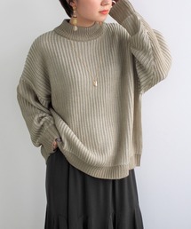 ストライプ柄ニットトップス