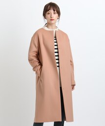 INDIVI 2020AW ビーバービックカラーコート 38 ゆったり INDIVI 2020AW ビーバービックカラーコート 38 ゆったり