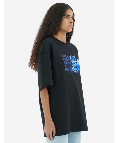 Maison Kitsune（メゾンキツネ）の「Meditation fox t-shirt（Tシャツ/カットソー・メンズ・ブラック・S/M/L）」の6枚目の写真