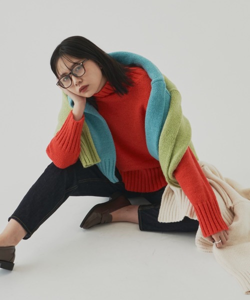 Aunt Marie's（アントマリーズ）の「クリアレンズメガネ / クロブチメガネ（メガネ・レディース・ブラック/グレー/ブラウン・FREE）」の4枚目の写真