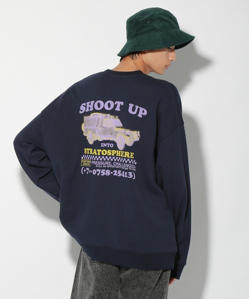 PBLIM（ページボーイリム）の「【PAGEBOYLIM】カーグラフィックスウェット（スウェット・レディース・杢グレー/ネイビー・MEDIUM/LARGE）」の2枚目の写真