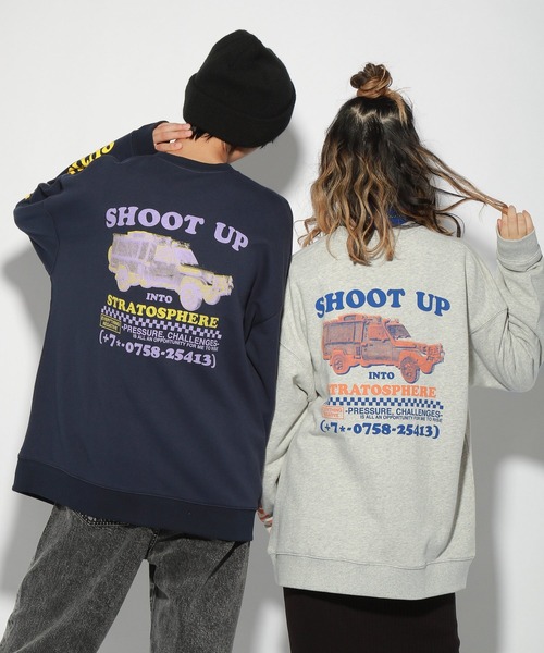 PBLIM（ページボーイリム）の「【PAGEBOYLIM】カーグラフィックスウェット（スウェット・レディース・杢グレー/ネイビー・MEDIUM/LARGE）」の13枚目の写真