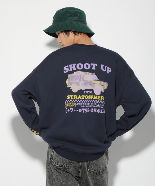 PBLIM（ページボーイリム）の「【PAGEBOYLIM】カーグラフィックスウェット（スウェット・レディース・杢グレー/ネイビー・MEDIUM/LARGE）」の17枚目の写真