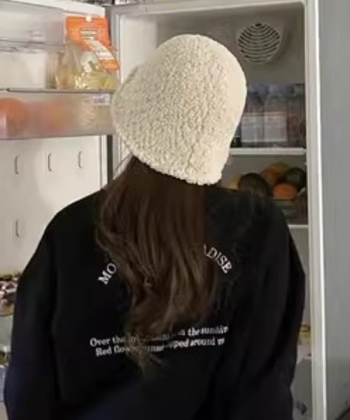 MANGROVE(マングローブ)の「モコモコボアバケットハット(ハット・レディース・ブラック/アイボリー/キャメル/ピンクベージュ/ベージュ・FREE)」の20枚目の写真