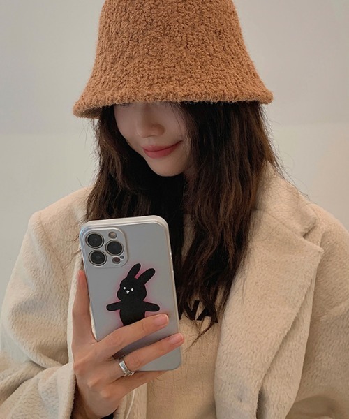 MANGROVE(マングローブ)の「モコモコボアバケットハット(ハット・レディース・ブラック/アイボリー/キャメル/ピンクベージュ/ベージュ・FREE)」の17枚目の写真