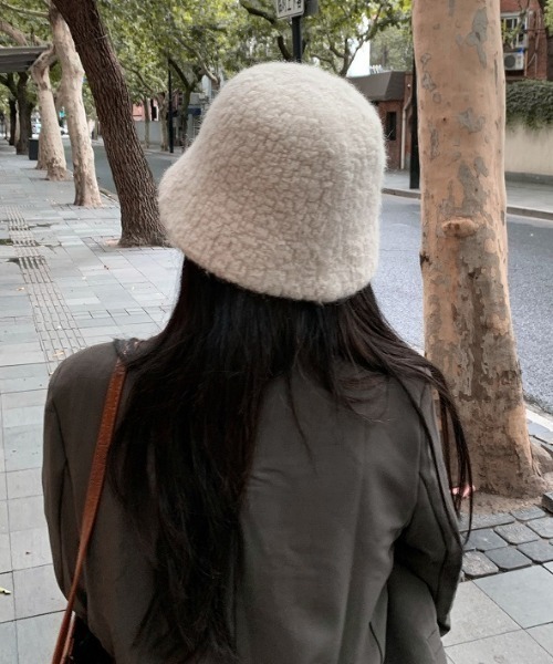 MANGROVE(マングローブ)の「モコモコボアバケットハット(ハット・レディース・ブラック/アイボリー/キャメル/ピンクベージュ/ベージュ・FREE)」の21枚目の写真