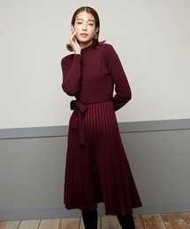 ketty | チラ見せ配色で華やぎ エレガントニットワンピース ≪手洗い可能≫(ワンピース)