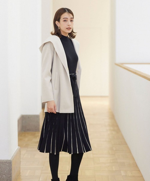 ketty(ケティ)の「チラ見せ配色で華やぎ エレガントニットワンピース ≪手洗い可能≫(ワンピース・レディース・ベージュ系その他/ブラック系その他/ワインレッド/ブルー系その他・M)」の17枚目の写真