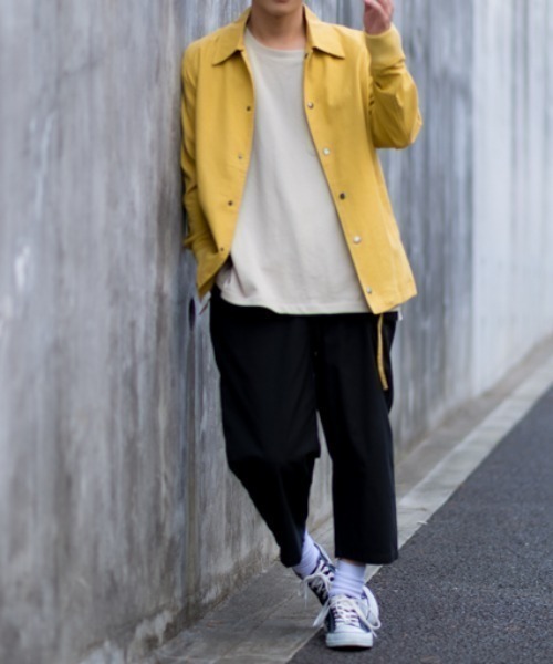 MGV(エムジーヴィー)の「綿麻コーチジャケット(ブルゾン・メンズ・ベージュ/ネイビー/マスタード・MEDIUM/SMALL/LARGE/X-LARGE)」の7枚目の写真