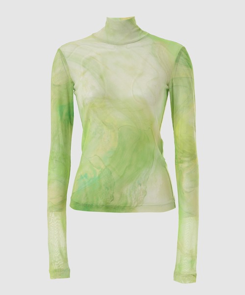 Feng Chen Wang(フェン・チェン・ワン)の「DREAM PRINT ROLL NECK(Tシャツ/カットソー・レディース・グリーン・S/XS)」の1枚目の写真