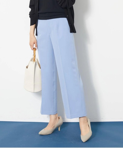 AMERICAN HOLIC（アメリカンホリック）の「センタープレスストレートパンツ（その他パンツ・レディース・サックスブルー/オフホワイト/ブラック/ミント・M/L/XS/S）」の4枚目の写真