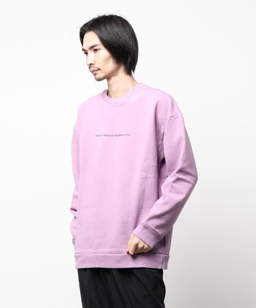 BENETTON (UNITED COLORS OF BENETTON)（ベネトンユナイテッドカラーズオブベネトン）の「ドロップショルダーラウンドネックスウェットトレーナー（スウェット・メンズ・ラベンダー/グレー・SMALL/MEDIUM/LARGE/X-SMALL）」の2枚目の写真