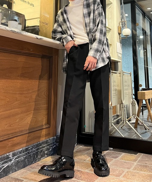 HEYUMM（ヘユム）の「オンブレチェックルーズバンドカラーシャツ（シャツ/ブラウス・レディース・ホワイト系その他/ブルー系その他/レッド系その他・ONE）」の14枚目の写真