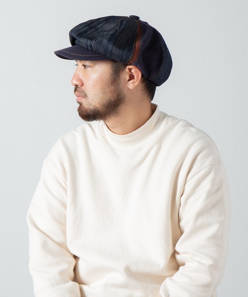 Retter（レッター）の「インディゴコットンリネンキャスケット / Indigo CL Cas（キャスケット・メンズ・インディゴブルー・LARGE/MEDIUM/SMALL）」の2枚目の写真