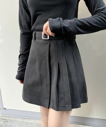 アシンメトリープリーツミニスカート