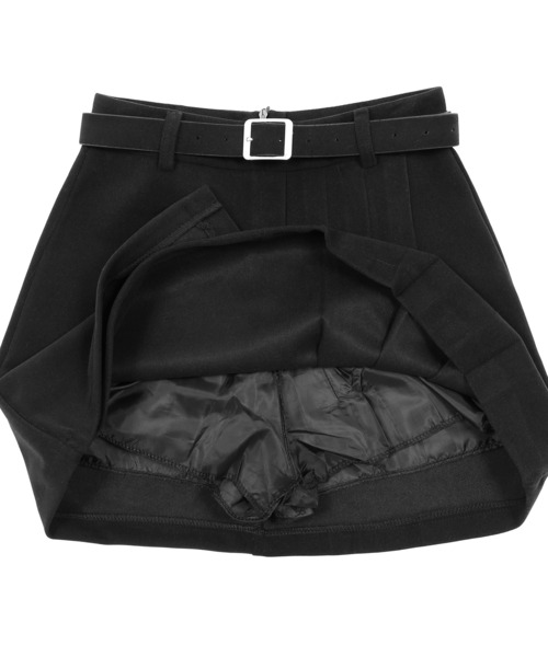 Figments(フィグメンツ)の「アシンメトリープリーツミニスカート(スカート・レディース・ブラック・MEDIUM/SMALL)」の6枚目の写真