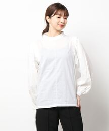 Q | ボリュームスリーブコットンブラウス(シャツ/ブラウス)