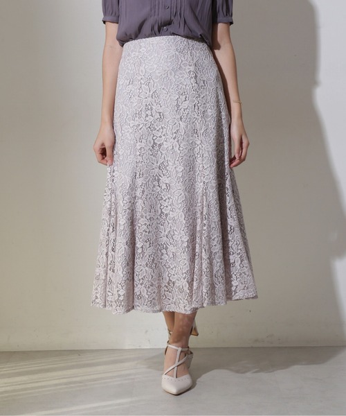 PROPORTION BODY DRESSING（プロポーションボディドレッシング）の「配色レースマーメイドＳＫ / 1212120302（スカート・レディース・イエロー/グレー/ピンク・SMALL/MEDIUM）」の5枚目の写真