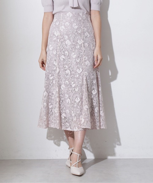 PROPORTION BODY DRESSING（プロポーションボディドレッシング）の「配色レースマーメイドＳＫ / 1212120302（スカート・レディース・イエロー/グレー/ピンク・SMALL/MEDIUM）」の6枚目の写真