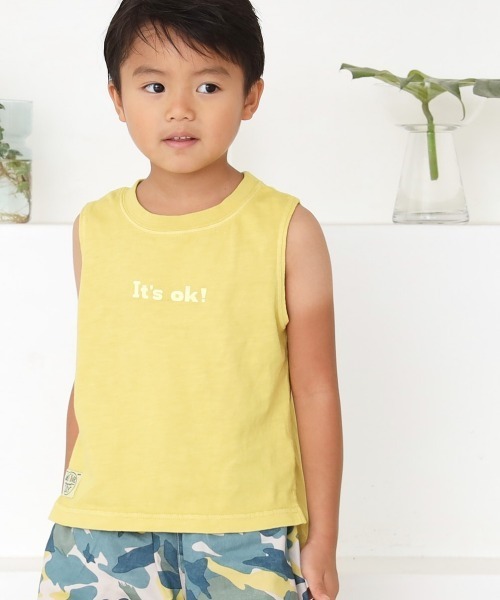 MAKE YOUR DAY（メイクユアデイ）の「MYDロゴタンクトップ■80～140cm（タンクトップ・キッズ・ブルー/ブラウン/イエロー・100/90/120/110/80/130/140）」の3枚目の写真