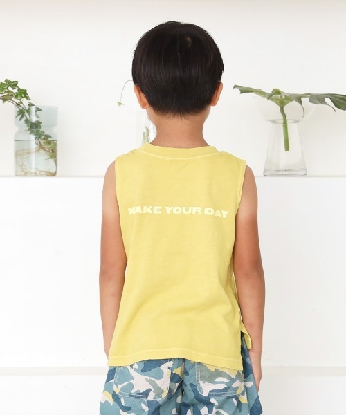 MAKE YOUR DAY（メイクユアデイ）の「MYDロゴタンクトップ■80～140cm（タンクトップ・キッズ・ブルー/ブラウン/イエロー・100/90/120/110/80/130/140）」の8枚目の写真