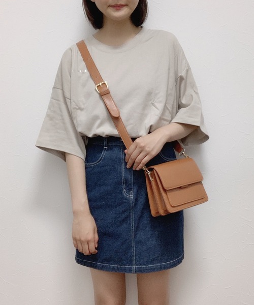 Cham.（チャム）の「スクエアショルダーバッグ（ショルダーバッグ・レディース・キャメル/ブラウン/ブラック・F）」の11枚目の写真