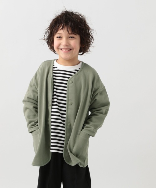GLOBAL WORK（グローバルワーク）の「キッズ/イージーDRYカットカーデ/269155（カーディガン/ボレロ・キッズ・ライトグレー/ブラック/カーキ・110cm/100cm/120cm/130cm/140cm/150cm/160cm）」の6枚目の写真