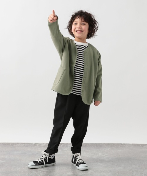 GLOBAL WORK（グローバルワーク）の「キッズ/イージーDRYカットカーデ/269155（カーディガン/ボレロ・キッズ・ライトグレー/ブラック/カーキ・110cm/100cm/120cm/130cm/140cm/150cm/160cm）」の9枚目の写真