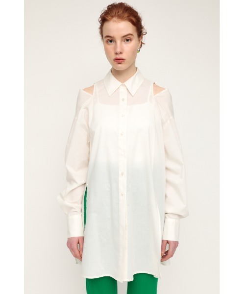 SLY（スライ）の「OPEN SHOULDER SH オープン ショルダー シャツ（シャツ/ブラウス・レディース・オフホワイト/ブルー系その他/ピンク系その他・FREE）」の15枚目の写真