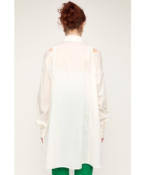 SLY（スライ）の「OPEN SHOULDER SH オープン ショルダー シャツ（シャツ/ブラウス・レディース・オフホワイト/ブルー系その他/ピンク系その他・FREE）」の9枚目の写真