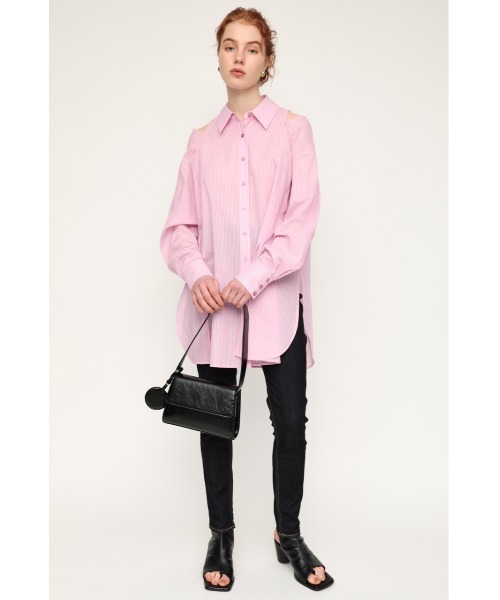 SLY（スライ）の「OPEN SHOULDER SH オープン ショルダー シャツ（シャツ/ブラウス・レディース・オフホワイト/ブルー系その他/ピンク系その他・FREE）」の13枚目の写真