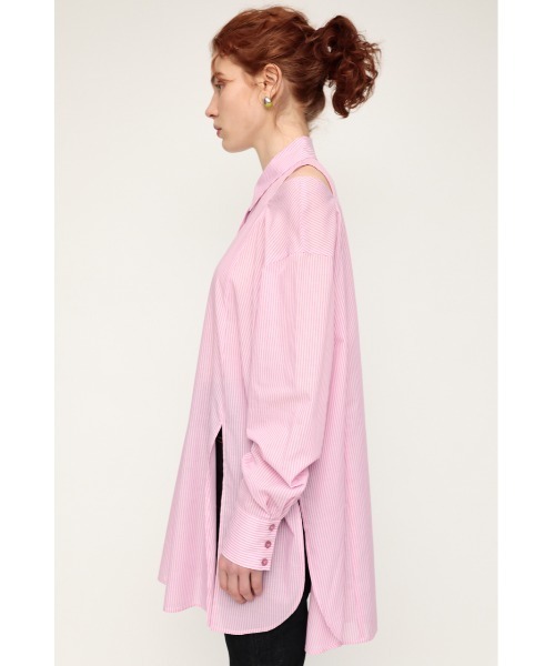 SLY（スライ）の「OPEN SHOULDER SH オープン ショルダー シャツ（シャツ/ブラウス・レディース・オフホワイト/ブルー系その他/ピンク系その他・FREE）」の8枚目の写真