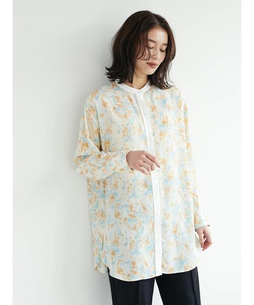 Green　Parks（グリーンパークス）の「クレリック柄シャツ（シャツ/ブラウス・レディース・カーキ/オレンジ・FREE）」の20枚目の写真