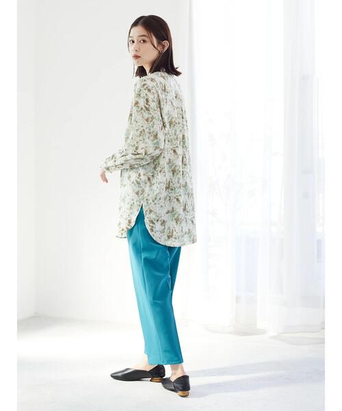 Green　Parks（グリーンパークス）の「クレリック柄シャツ（シャツ/ブラウス・レディース・カーキ/オレンジ・FREE）」の18枚目の写真